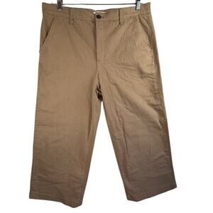 Ella Moss Women's Wide Leg Crop Pant Brown Women's Size 14